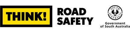 Think Road Safety and Government of South Australia logos